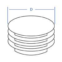 Round Ribbed Insert - Dimensional Drawing
