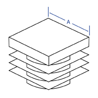Square Ribbed Insert - Dimensional Drawing