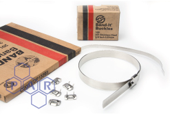 IT STRAPS ON INC. BAND-IT STRAPPING KIT, TOOL, BUCKLES, BANDING